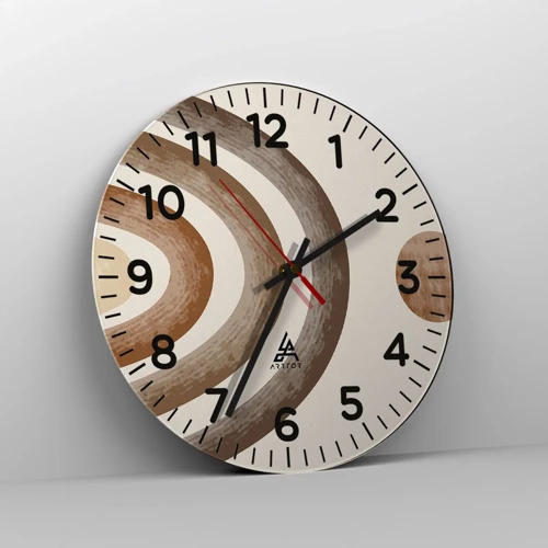 Reloj de pared - Reloj de vidrio - En otro mundo - 30x30 cm