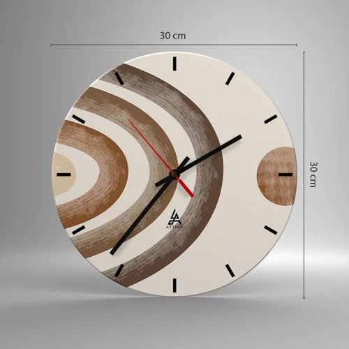 Reloj de pared - Reloj de vidrio - En otro mundo - 30x30 cm