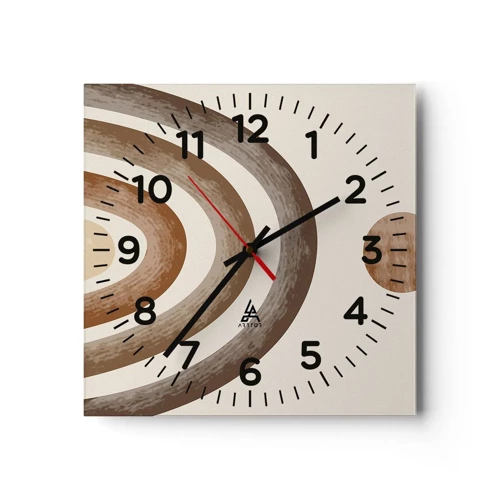 Reloj de pared - Reloj de vidrio - En otro mundo - 40x40 cm