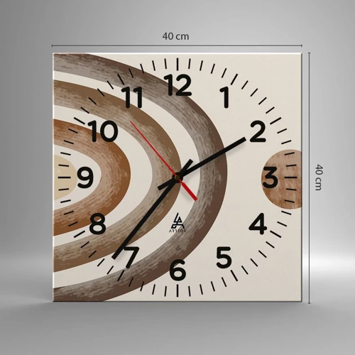 Reloj de pared - Reloj de vidrio - En otro mundo - 40x40 cm