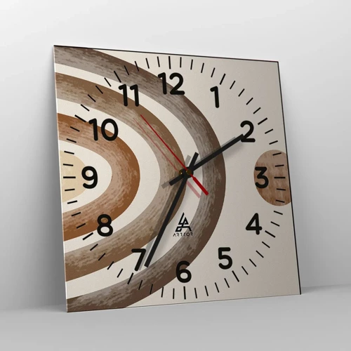 Reloj de pared - Reloj de vidrio - En otro mundo - 40x40 cm