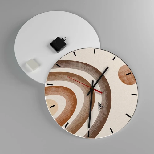 Reloj de pared - Reloj de vidrio - En otro mundo - 40x40 cm