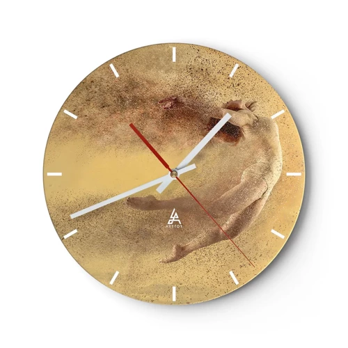 Reloj de pared - Reloj de vidrio - En una exaltación danzante - 30x30 cm