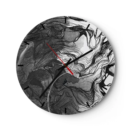 Reloj de pared - Reloj de vidrio - Enredada en sueños - 30x30 cm