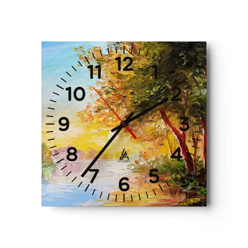 Reloj de pared - Reloj de vidrio - Ensueño - 30x30 cm