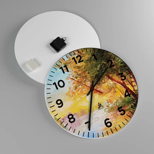 Reloj de pared - Reloj de vidrio - Ensueño - 40x40 cm