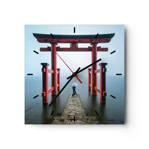 Reloj de pared - Reloj de vidrio - Ensueño japonés - 30x30 cm