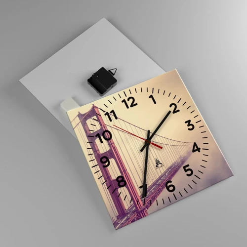 Reloj de pared - Reloj de vidrio - Entre el cielo y la tierra - 30x30 cm