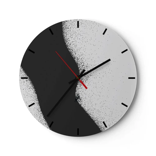 Reloj de pared - Reloj de vidrio - Equilibrio suave - 30x30 cm