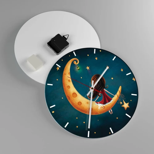 Reloj de pared - Reloj de vidrio - Érase una vez... - 30x30 cm