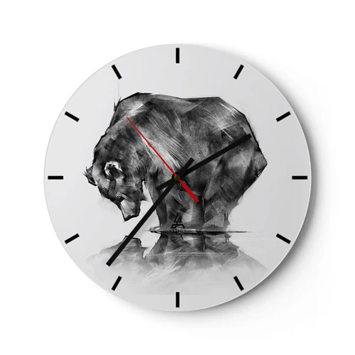 Reloj de pared - Reloj de vidrio - Es bueno ver a alguien cercano - 30x30 cm