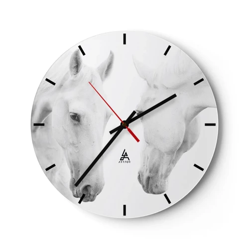 Reloj de pared - Reloj de vidrio - ¿Es esto realmente la amistad...? - 30x30 cm