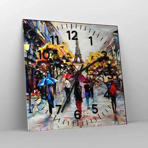 Reloj de pared - Reloj de vidrio - Especialmente hermoso en otoño - 40x40 cm