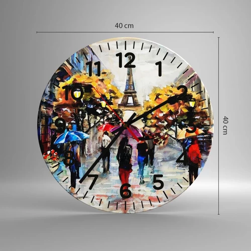 Reloj de pared - Reloj de vidrio - Especialmente hermoso en otoño - 40x40 cm
