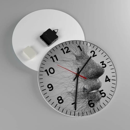 Reloj de pared - Reloj de vidrio - Espíritu del viento - 30x30 cm