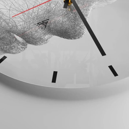 Reloj de pared - Reloj de vidrio - Espíritu del viento - 40x40 cm