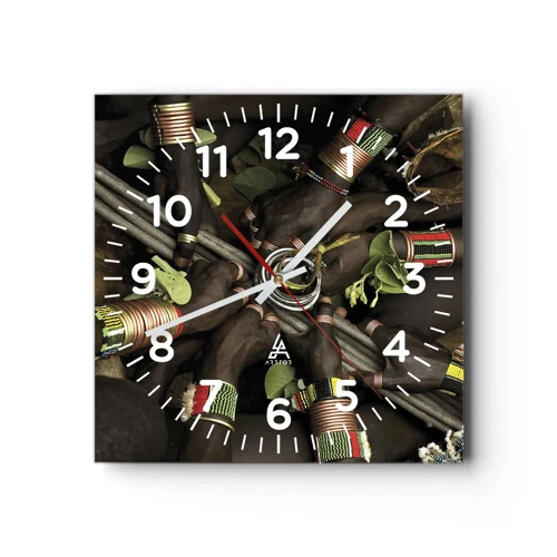 Reloj de pared - Reloj de vidrio - Estamos juntos - 40x40 cm