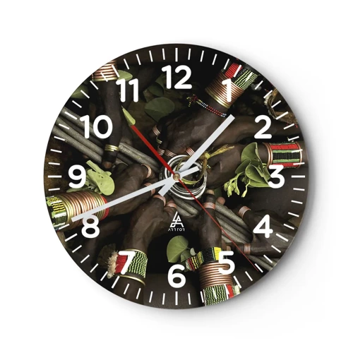 Reloj de pared - Reloj de vidrio - Estamos juntos - 40x40 cm