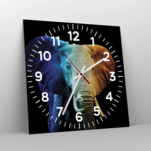 Reloj de pared - Reloj de vidrio - Excéntrico, no un bicho raro - 30x30 cm