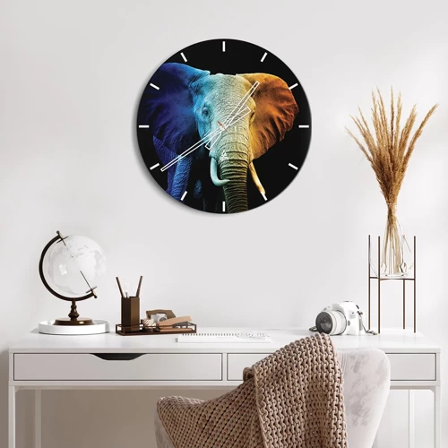 Reloj de pared - Reloj de vidrio - Excéntrico, no un bicho raro - 30x30 cm