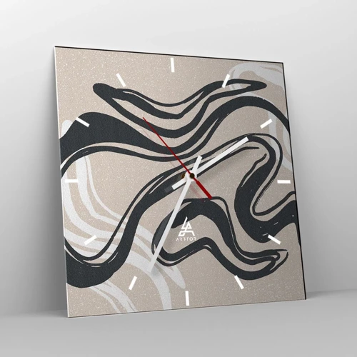 Reloj de pared - Reloj de vidrio - Expresión multiplicada - 30x30 cm