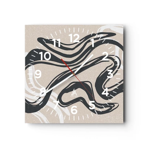 Reloj de pared - Reloj de vidrio - Expresión multiplicada - 40x40 cm
