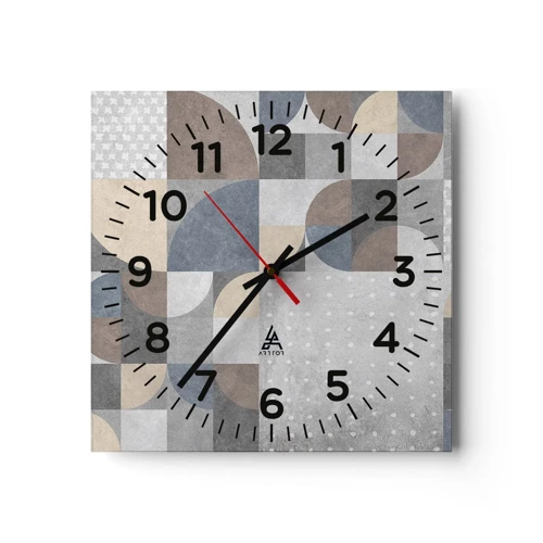 Reloj de pared - Reloj de vidrio - Fantasía cerámica - 30x30 cm