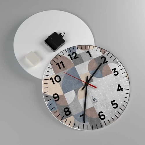 Reloj de pared - Reloj de vidrio - Fantasía cerámica - 30x30 cm