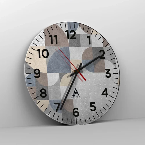 Reloj de pared - Reloj de vidrio - Fantasía cerámica - 30x30 cm