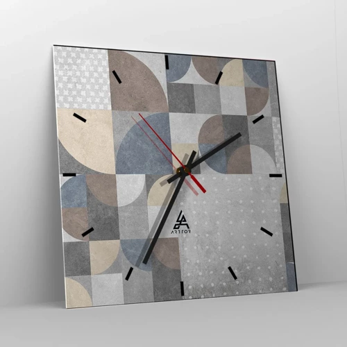 Reloj de pared - Reloj de vidrio - Fantasía cerámica - 30x30 cm