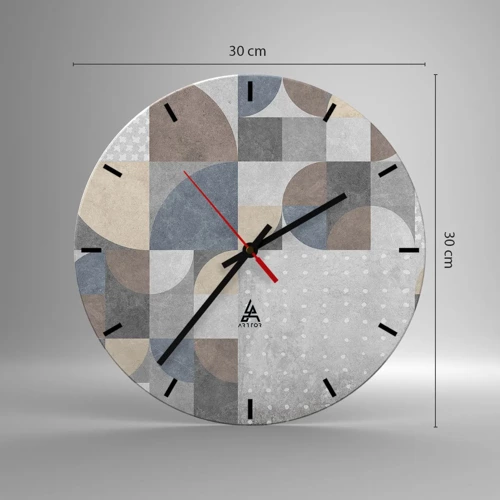 Reloj de pared - Reloj de vidrio - Fantasía cerámica - 30x30 cm