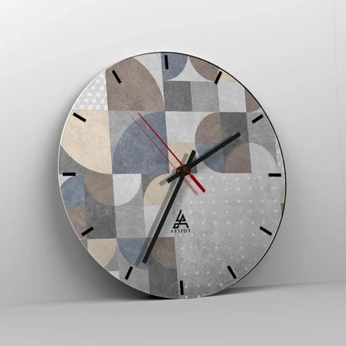 Reloj de pared - Reloj de vidrio - Fantasía cerámica - 30x30 cm