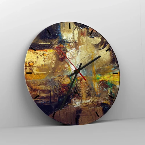 Reloj de pared - Reloj de vidrio - Frío, templado, caliente - 30x30 cm