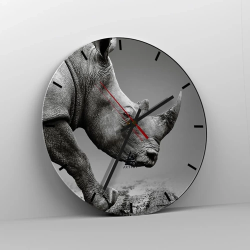 Reloj de pared - Reloj de vidrio - Fuerza imparable - 30x30 cm