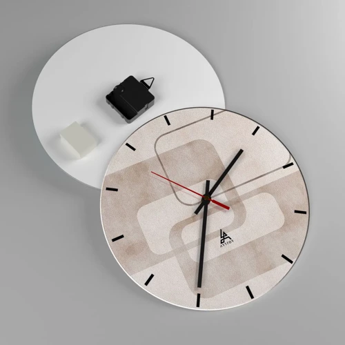 Reloj de pared - Reloj de vidrio - Fuga geométrica - 30x30 cm