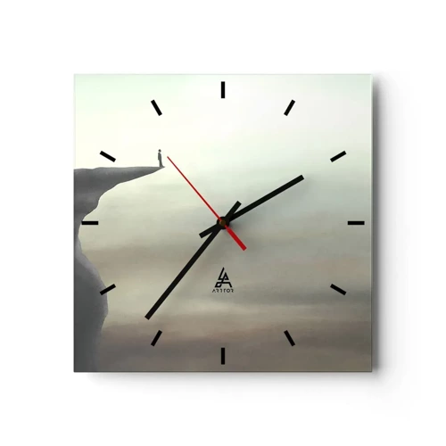 Reloj de pared - Reloj de vidrio - Hacia arriba, ¡por supuesto! - 30x30 cm