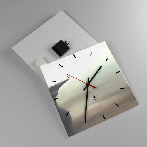 Reloj de pared - Reloj de vidrio - Hacia arriba, ¡por supuesto! - 30x30 cm