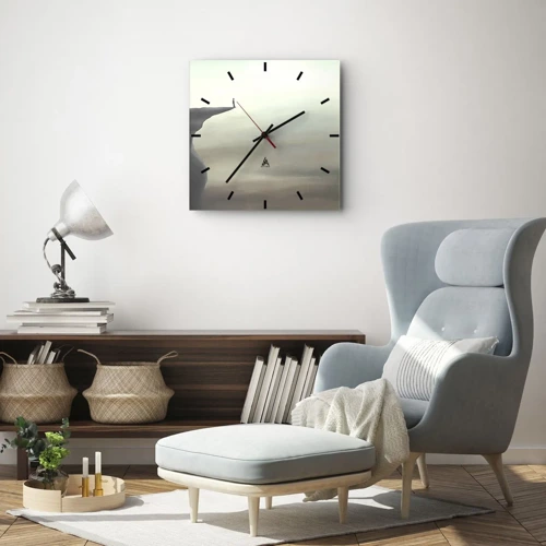 Reloj de pared - Reloj de vidrio - Hacia arriba, ¡por supuesto! - 30x30 cm