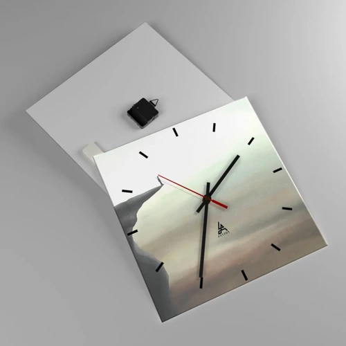 Reloj de pared - Reloj de vidrio - Hacia arriba, ¡por supuesto! - 40x40 cm