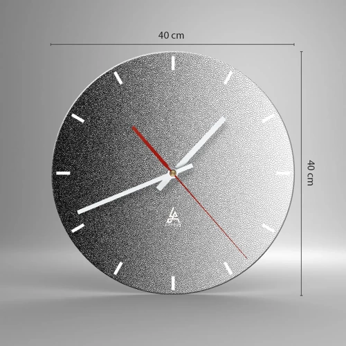Reloj de pared - Reloj de vidrio - Hacia la luz - 40x40 cm