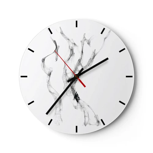 Reloj de pared - Reloj de vidrio - Hermosa y fuerte - 30x30 cm