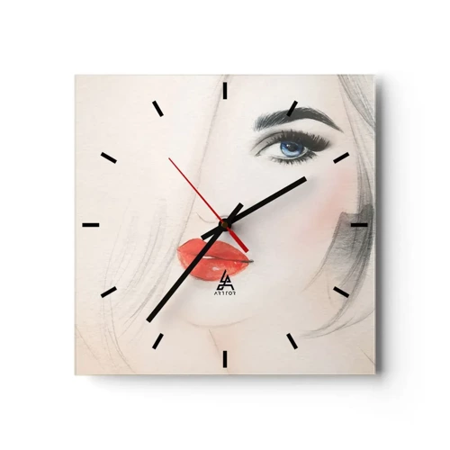 Reloj de pared - Reloj de vidrio - Hipnotiza y embriaga - 30x30 cm