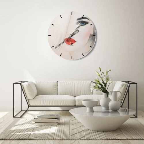 Reloj de pared - Reloj de vidrio - Hipnotiza y embriaga - 30x30 cm