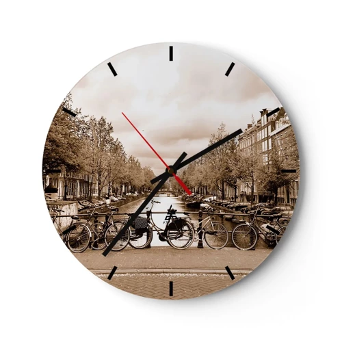 Reloj de pared - Reloj de vidrio - Holanda solo hay una - 30x30 cm