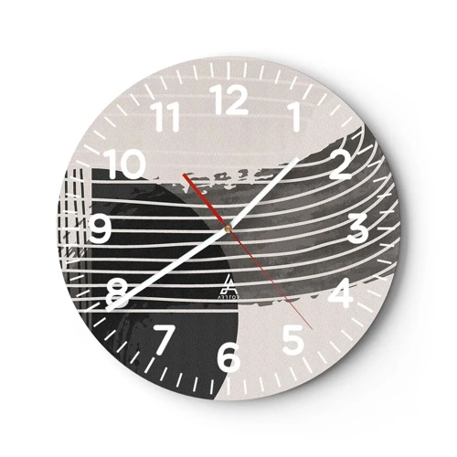 Reloj de pared - Reloj de vidrio - Ida y vuelta - 30x30 cm