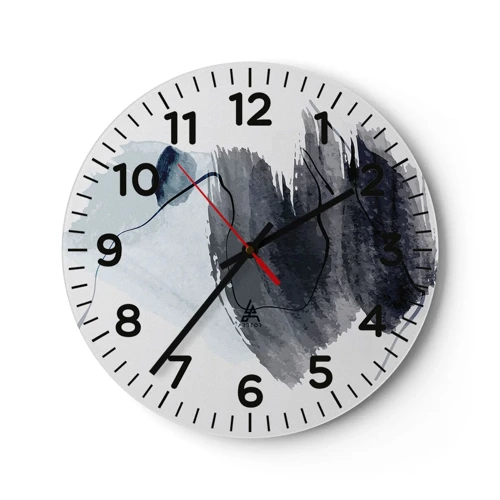 Reloj de pared - Reloj de vidrio - Intensidad y movimiento - 40x40 cm