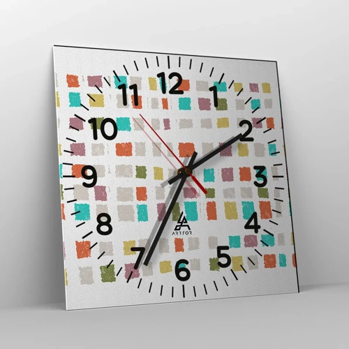 Reloj de pared - Reloj de vidrio - Juego desconocido - 30x30 cm