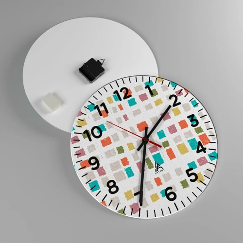 Reloj de pared - Reloj de vidrio - Juego desconocido - 40x40 cm