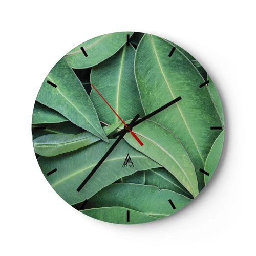 Reloj de pared - Reloj de vidrio - Jugosidad y frescura - 30x30 cm