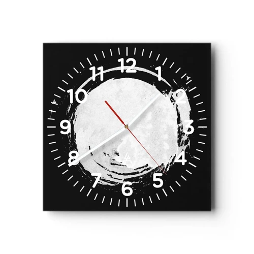 Reloj de pared - Reloj de vidrio - La buena salida - 30x30 cm